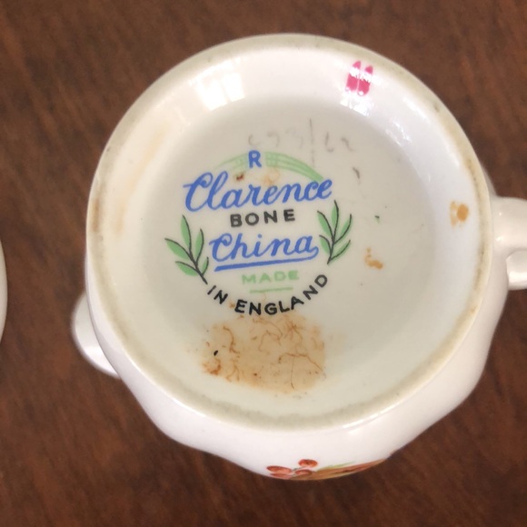 4️⃣ FOR $🔟! VINTAGE CLARENCE BONE CHINA SUGAR CUP AND CREAMER SET - Picture 6 of 12